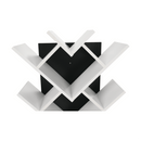 könyvespolc, fehér/fekete, VEVEY