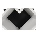 könyvespolc, fehér/fekete, VEVEY