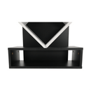 könyvespolc, fehér/fekete, VEVEY