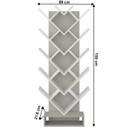 Polcrendszer, szürke/fehér, VEVEY