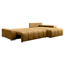 Univerzális ülőgarnitúra, mustárszínű, VEZAN ROH