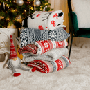 Kétoldalas bárány takaró, téli motívum, 150x200, RENIFE