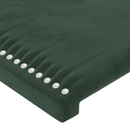 vidaXL sötétzöld bársony rugós ágy matraccal 90x190 cm