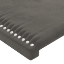 vidaXL sötétszürke bársony rugós ágy matraccal 120 x 200 cm