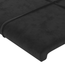 vidaXL fekete bársony rugós ágy matraccal 160x200 cm
