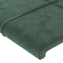 vidaXL sötétzöld bársony rugós ágy matraccal 100 x 200 cm