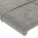 vidaXL világosszürke bársony rugós ágy matraccal 100 x 200 cm