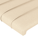 vidaXL krémszínű szövet rugós ágy matraccal 200 x 200 cm