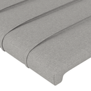 vidaXL világosszürke szövet rugós ágy matraccal 200 x 200 cm