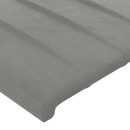 vidaXL világosszürke bársony rugós ágy matraccal 80 x 200 cm