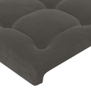 vidaXL sötétszürke bársony rugós ágy matraccal 100 x 200 cm