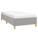 vidaXL világosszürke szövet ágykeret matrac nélkül 90x200 cm