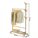 Kerekes akasztó, bambus, 60 cm széles, VIKIR TYP 1