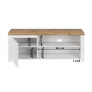 TV asztal 1D/160, fényes fehér/wotan tölgy, VILGO