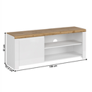 TV asztal 1D/160, fényes fehér/wotan tölgy, VILGO