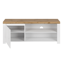 TV asztal 1D/160, fényes fehér/wotan tölgy, VILGO