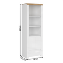 Polcállvány 1D1S, fényes fehér/wotan tölgy, VILGO