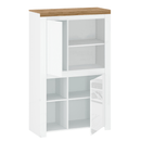 Polcállvány 2D, fényes fehér/wotan tölgy, VILGO