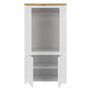 Szekrény 4D, fényes fehér/wotan tölgy, VILGO