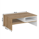 Dohányzóasztal 90, fehér/wotan tölgy, VILGO