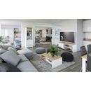 TV asztal 1D/160, fehér fényes, LINDY