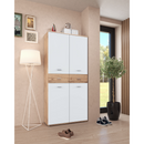 Cipősszekrény/állvány, fehér/artisan tölgy, VILOT