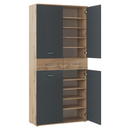 Cipősszekrény/állvány, grafit/wotan tölgy, VILOT