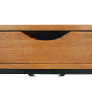 Kisasztal/éjjeliszekrény, tölgyfa/fekete, VIRED