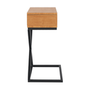 Kisasztal/éjjeliszekrény, tölgyfa/fekete, VIRED