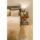 Kisasztal/éjjeliszekrény, tölgyfa/fekete, VIRED