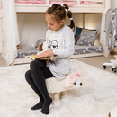 Zsámoly bárány alakban, Velvet szövet fehér/rózsaszín/természetes, LOLA