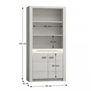 Könyvespolc, kőris fehér, INFINITY I-05