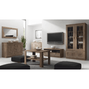 Vitrines szekrény, tölgy lefkas, TEDY Typ T8