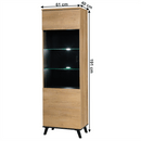 Vitrin, tölgyfa lefkas/fekete, SIRAN TYP 2