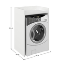 Szekrény mosógéphez, fehér, VOJTO