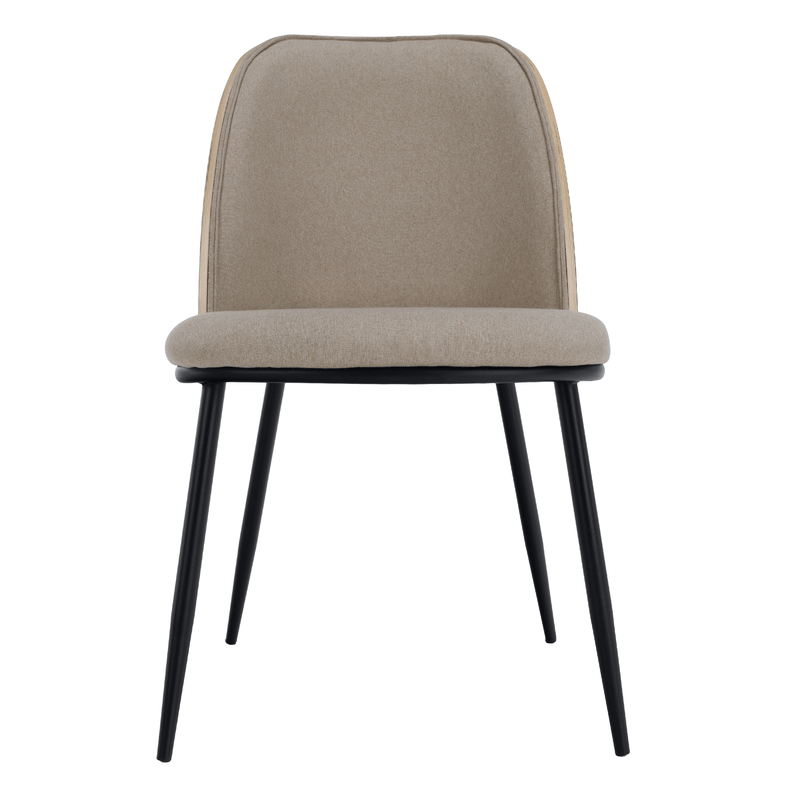 Étkezőszék, bézses barna/natúr fa/fekete, VUDIA