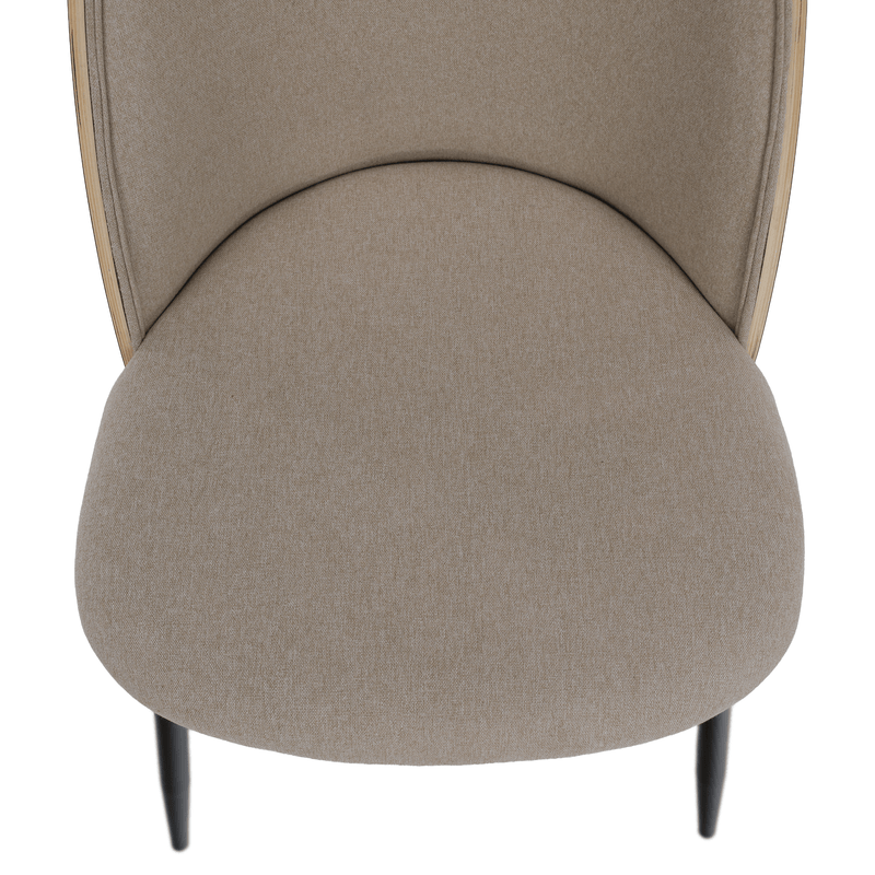 Étkezőszék, bézses barna/natúr fa/fekete, VUDIA