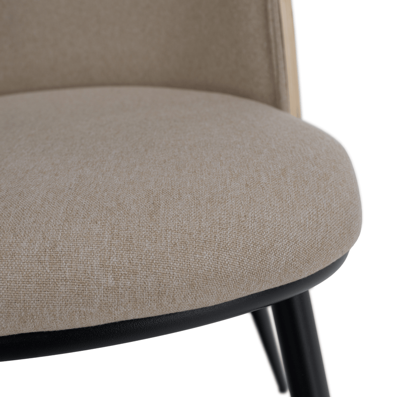 Étkezőszék, bézses barna/natúr fa/fekete, VUDIA