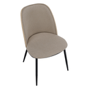 Étkezőszék, bézses barna/natúr fa/fekete, VUDIA