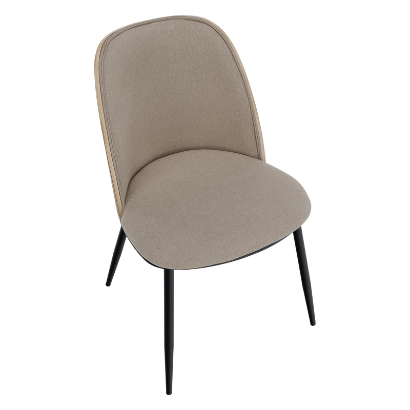 Étkezőszék, bézses barna/natúr fa/fekete, VUDIA