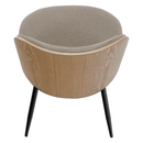 Étkezőszék, bézses barna/natúr fa/fekete, VUDIA