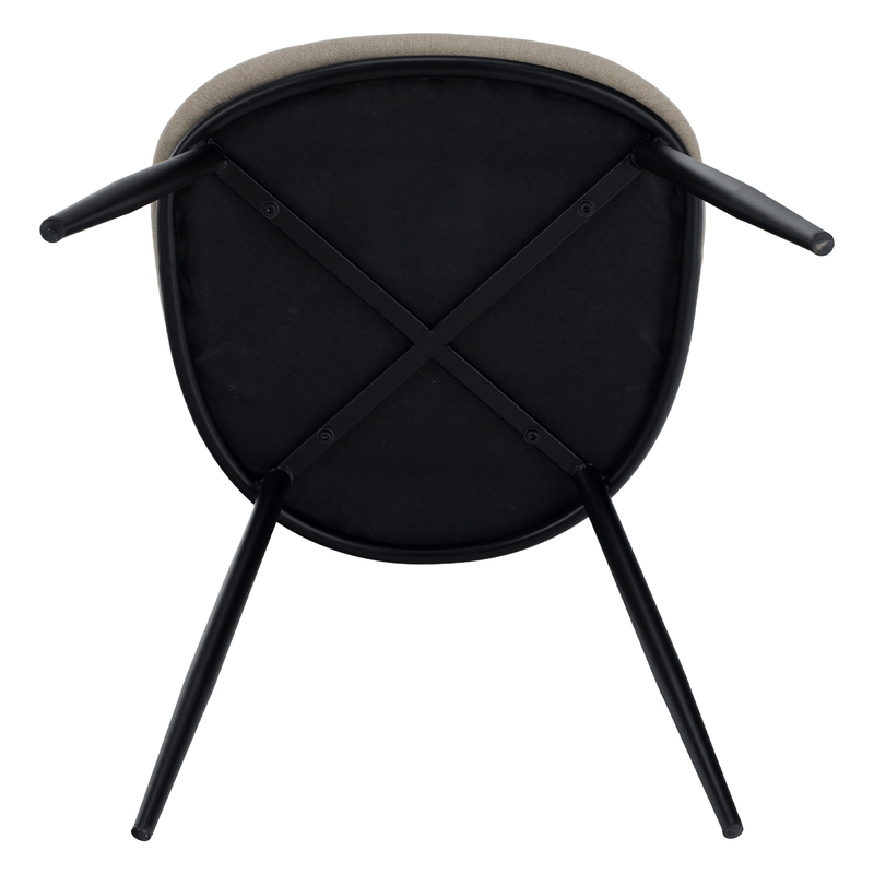 Étkezőszék, bézses barna/natúr fa/fekete, VUDIA