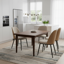 Étkezőszék, bézses barna/natúr fa/fekete, VUDIA