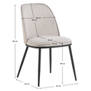 Étkezőszék, bézses barna/natúr fa/fekete, VUDIA