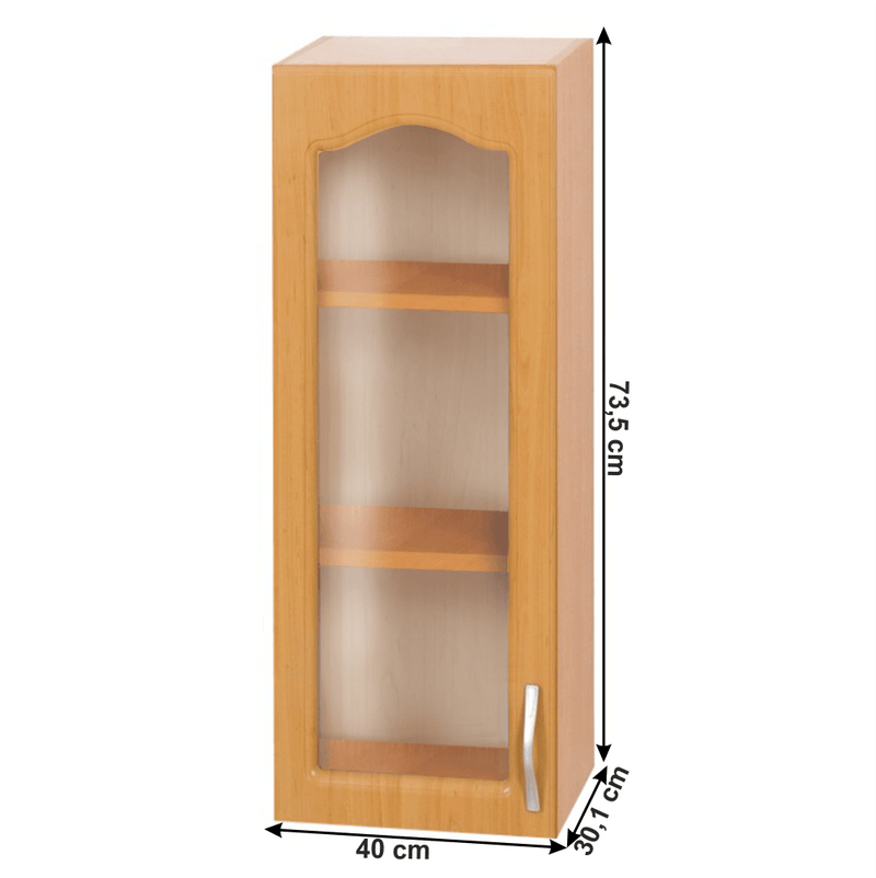 Felső konyhaszekrény, éger, balos, LORA MDF NEW KLASIK W40S