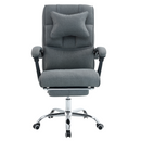 Irodai szék kihúzható lábtartóval, szürke/króm, WALDOR NEW