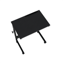 Állíthó számítógépasztal kerekekkel, fekete, WESTA