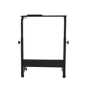 Állíthó számítógépasztal kerekekkel, fekete, WESTA