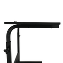 Állíthó számítógépasztal kerekekkel, fekete, WESTA