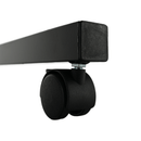 Állíthó számítógépasztal kerekekkel, fekete, WESTA